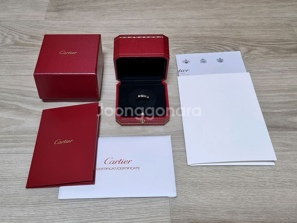 C드 까르띠에 1다이아 3mm 플래티늄 반지 49호--7