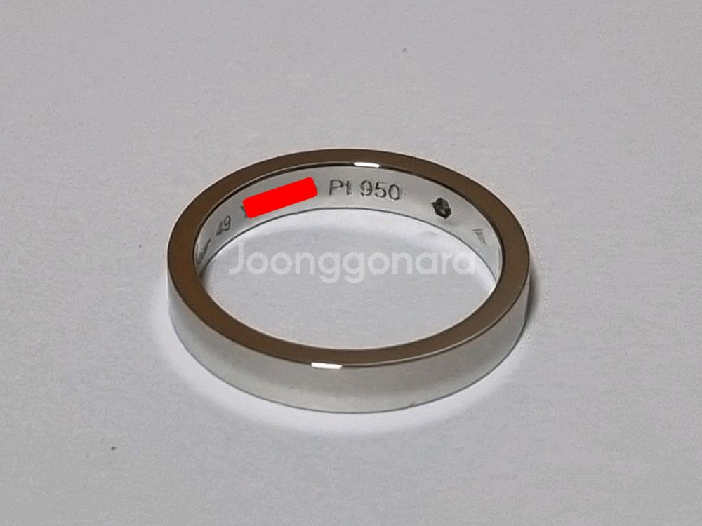 C드 까르띠에 1다이아 3mm 플래티늄 반지 49호--3