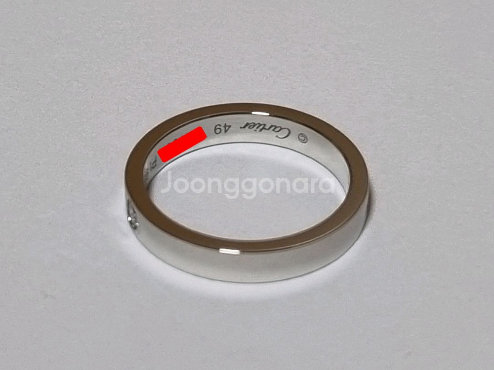 C드 까르띠에 1다이아 3mm 플래티늄 반지 49호--6