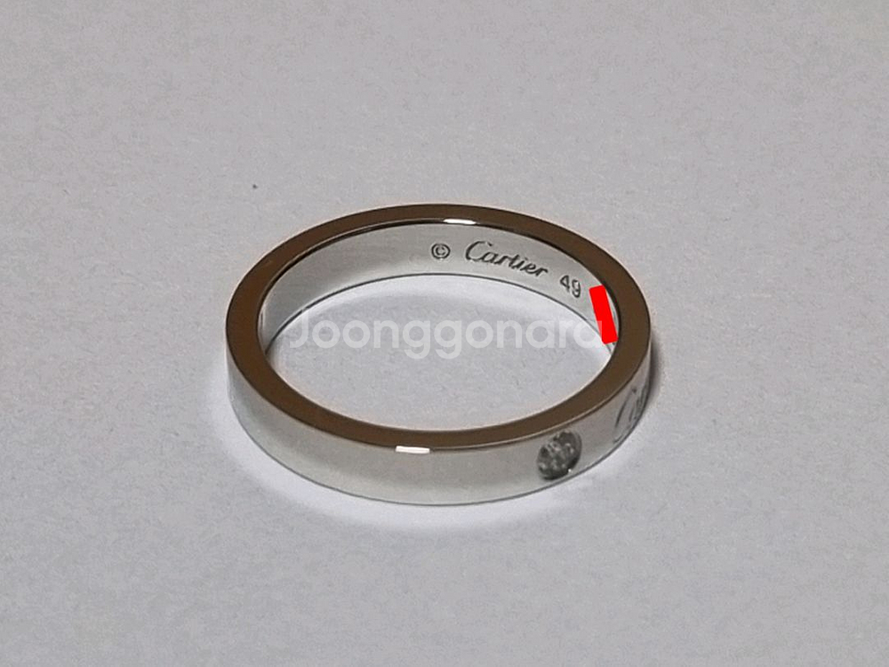 C드 까르띠에 1다이아 3mm 플래티늄 반지 49호--5