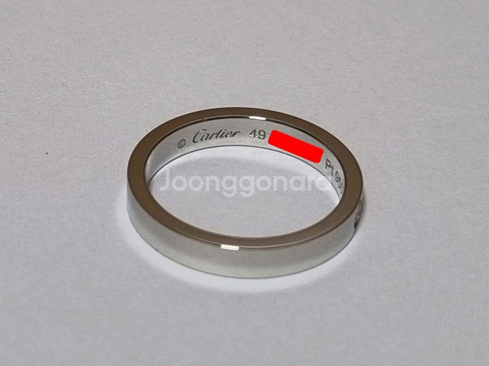 C드 까르띠에 1다이아 3mm 플래티늄 반지 49호--4