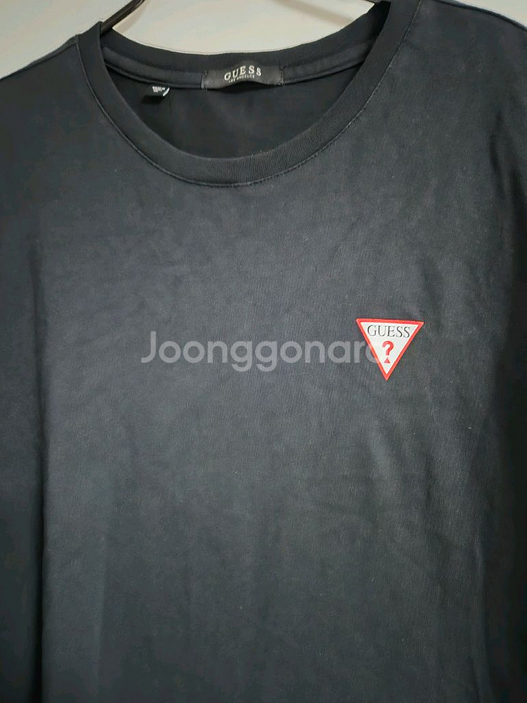 게스 블랙 반팔 티셔츠 XL--1