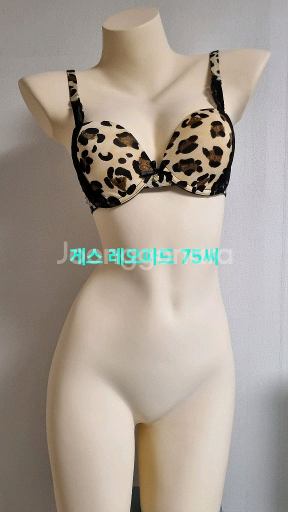게스 레오파드 브라 75씨컵--0