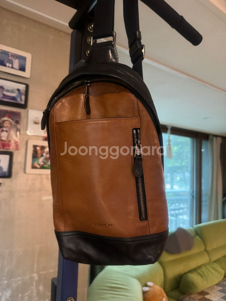 COACH 가죽 슬링백--0