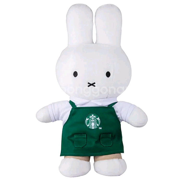 (택포)대만 스타벅스 미피 그린 앞치마 인형--3