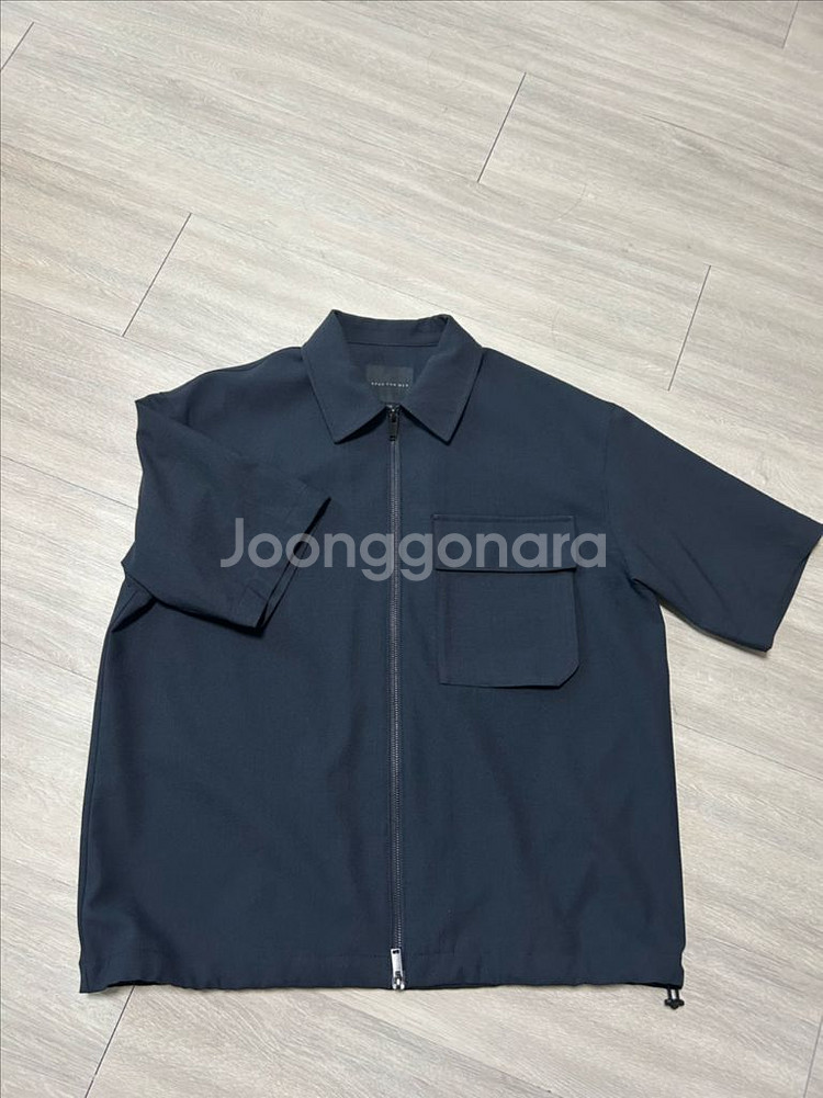 스파오 반팔 셔츠 자켓 100 네이비--0