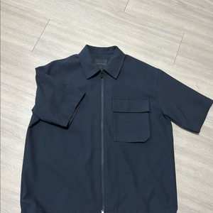 스파오 반팔 셔츠 자켓 100 네이비