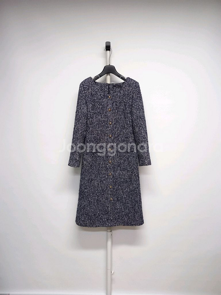 새 ORR 오르 추동 트위드 롱 원피스 44.33--0