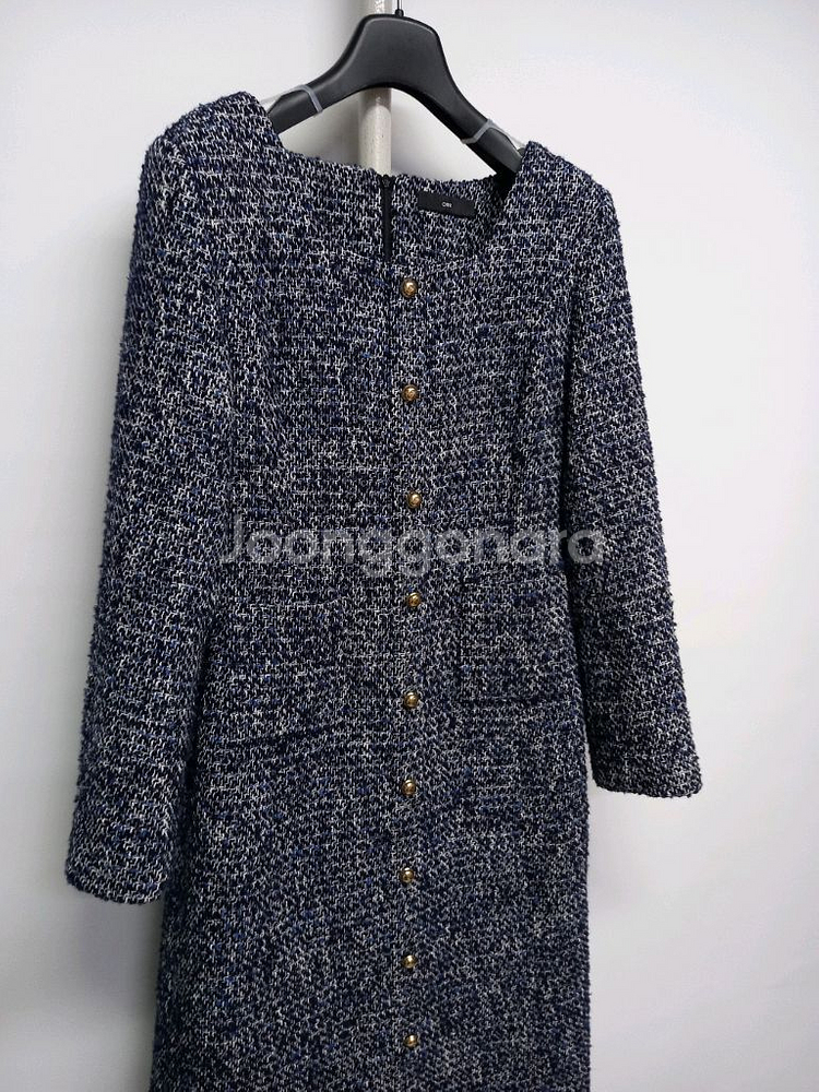 새 ORR 오르 추동 트위드 롱 원피스 44.33--3