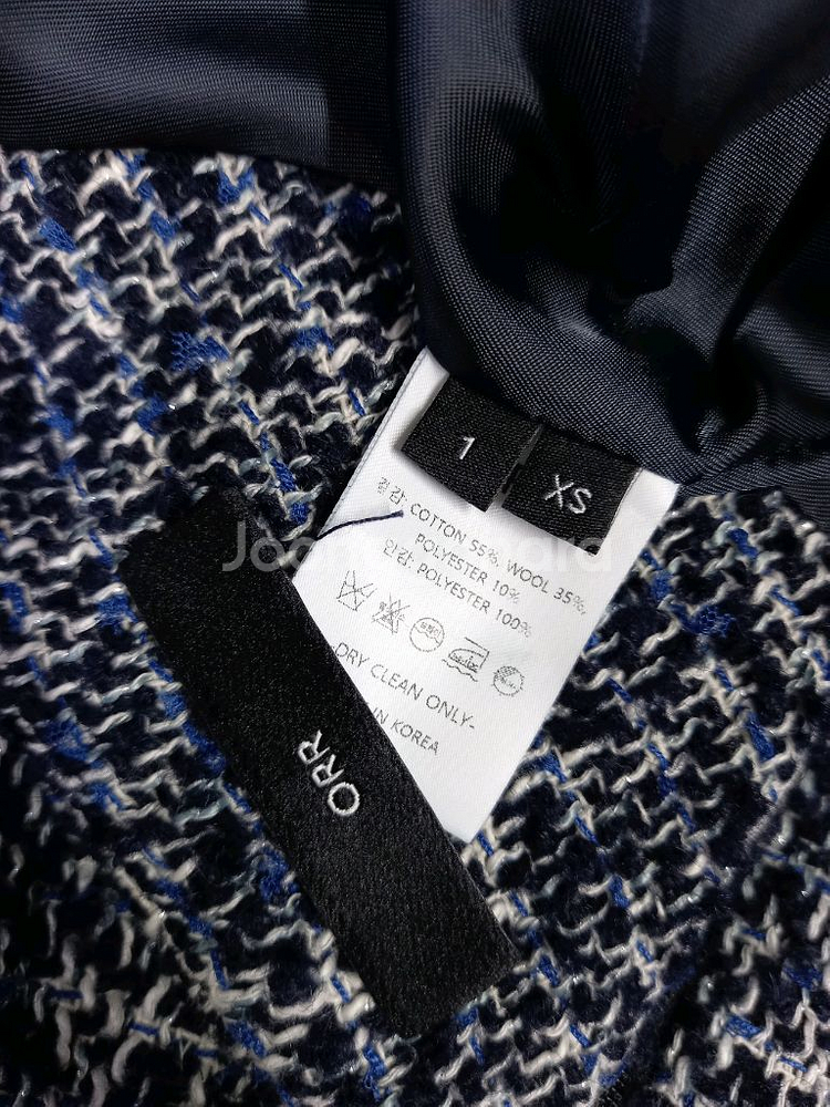 새 ORR 오르 추동 트위드 롱 원피스 44.33--7