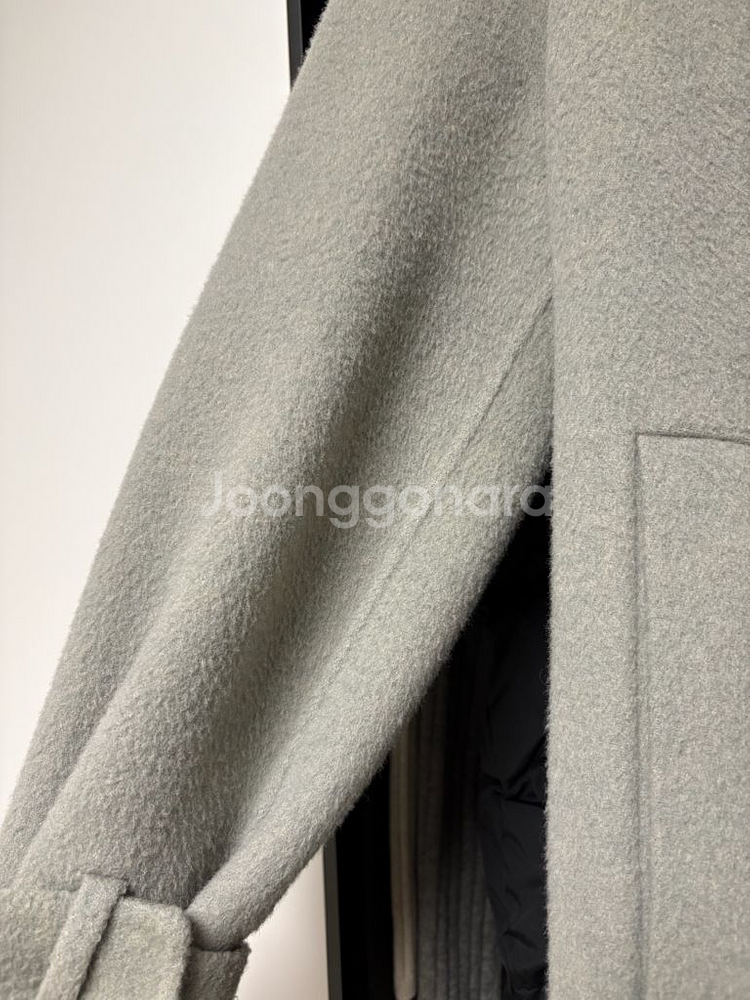 SJSJ 민트 핸드메이드 벨티드 코트 82사이즈--6