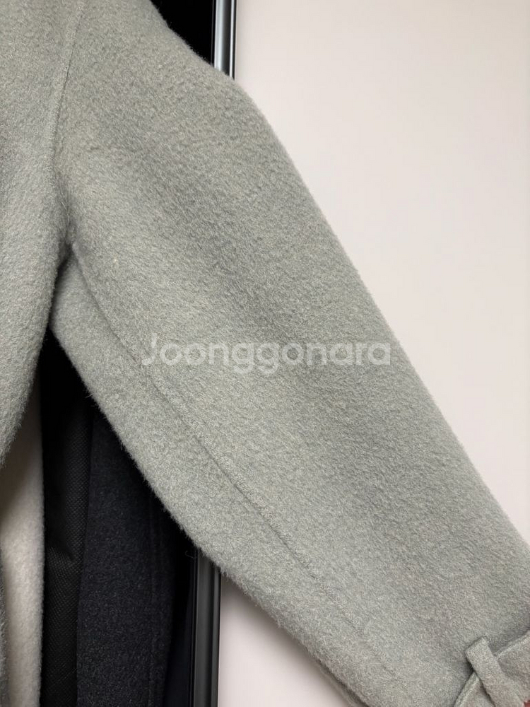 SJSJ 민트 핸드메이드 벨티드 코트 82사이즈--7