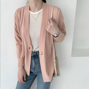 브이넥 니트 가디건