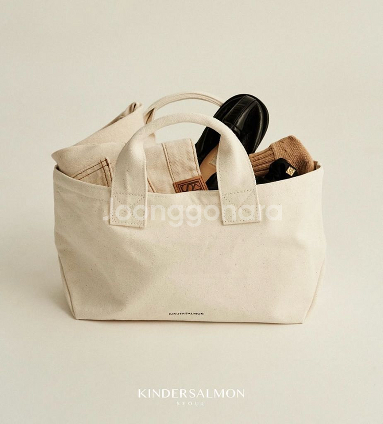 킨더살몬 리조트 캔버스 토트백 에코백 가방--3