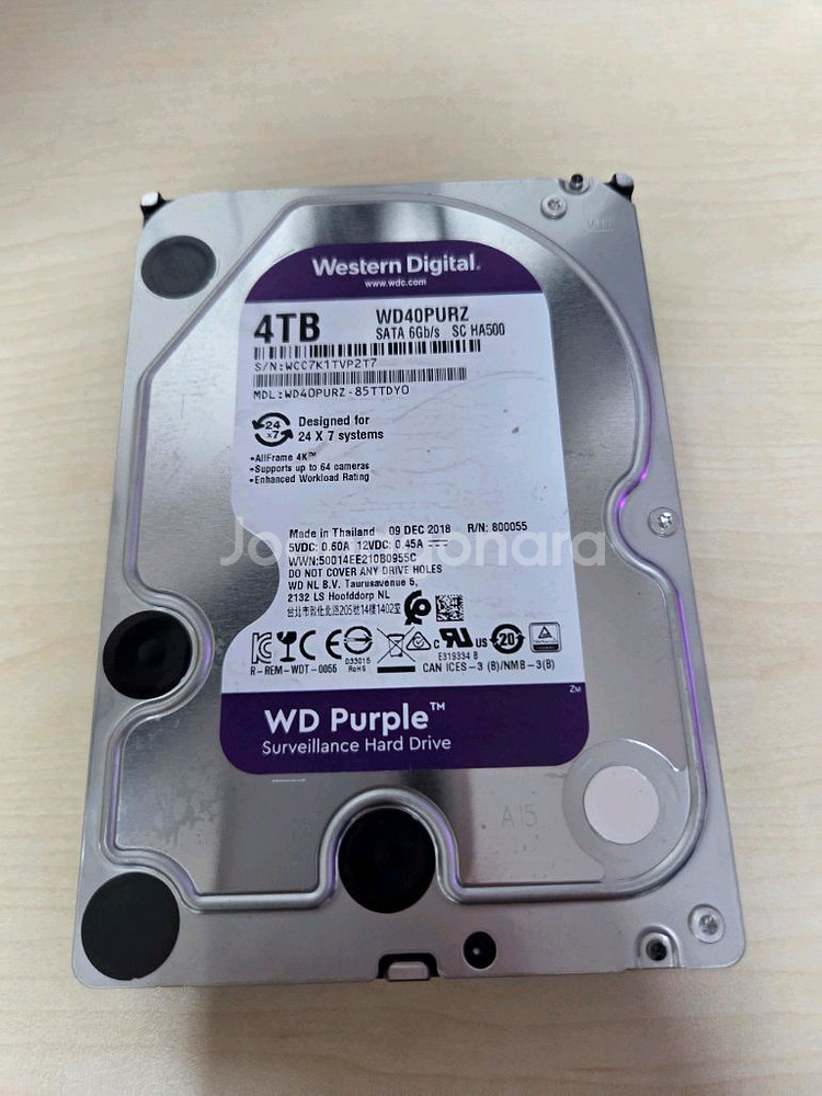 WD 하드디스크 4TB--0