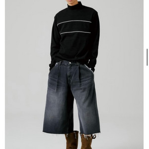 ESC STUDIO 워싱 데님 버뮤다 팬츠