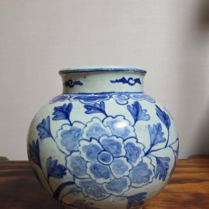 골동품 조선시대 후기 관요사기 분원 모란문 호