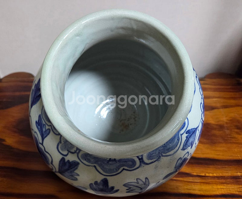 골동품 조선시대 후기 관요사기 분원 모란문 호--4