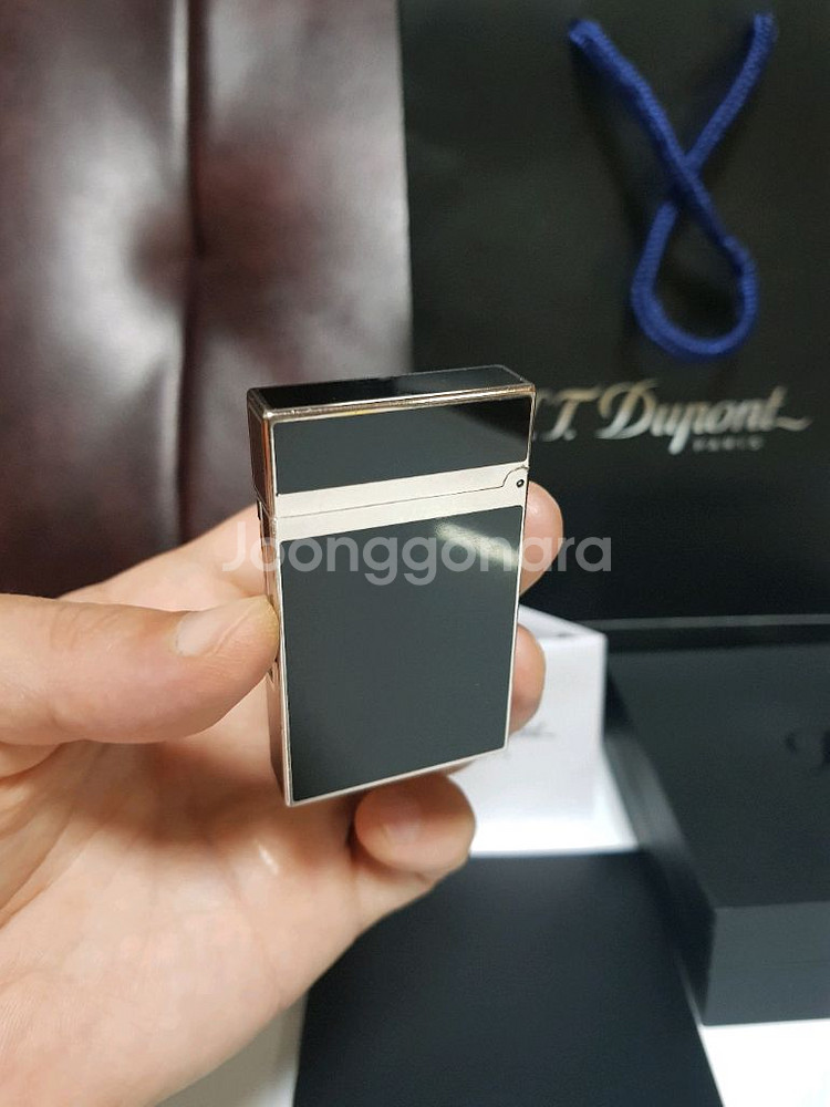 풀세트 듀퐁라이터 라인2 쌍불 ca16296 블랙래커--1