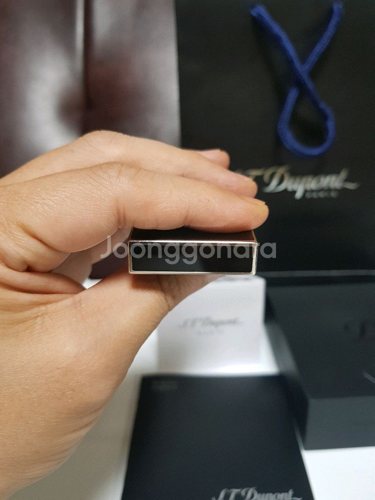 풀세트 듀퐁라이터 라인2 쌍불 ca16296 블랙래커--5