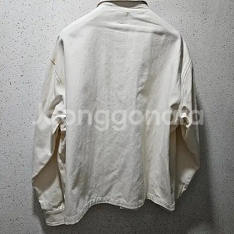 M) 자라 아이보리 캔버스 3포켓 셔츠 자켓 오버셔츠--2