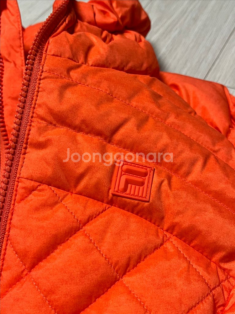 (거의새것) FILA 필라 여성 오렌지 경량 패딩 9--2