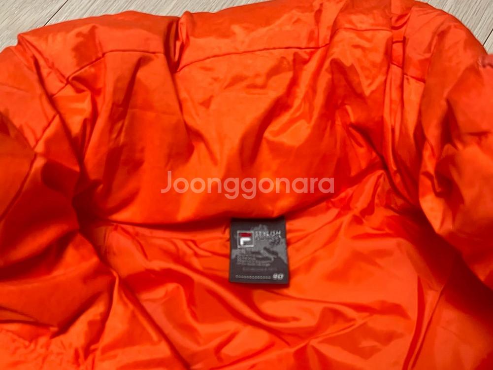 (거의새것) FILA 필라 여성 오렌지 경량 패딩 9--3