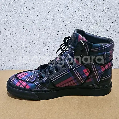41) 마크 제이콥스 타탄 체크 하이탑 스니커즈 블랙--5