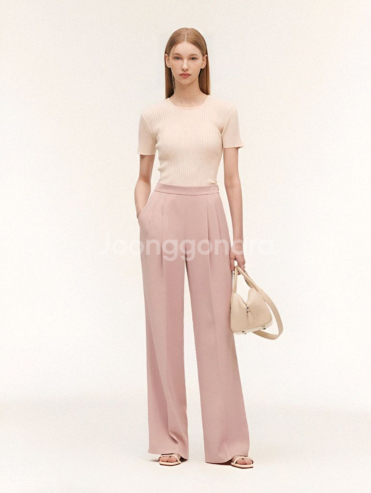 시에SIE 아방 와이드 트라우저 핑크 XS--0