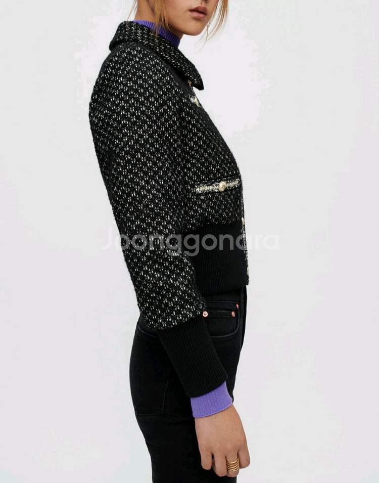 마쥬(maje) 트위드 블로피자켓(54size)--2