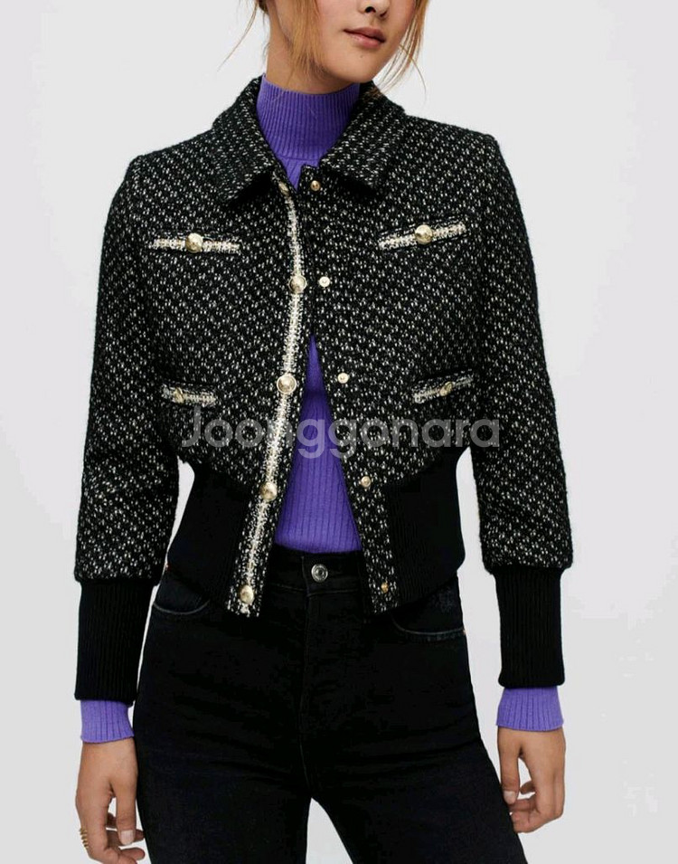 마쥬(maje) 트위드 블로피자켓(54size)--1