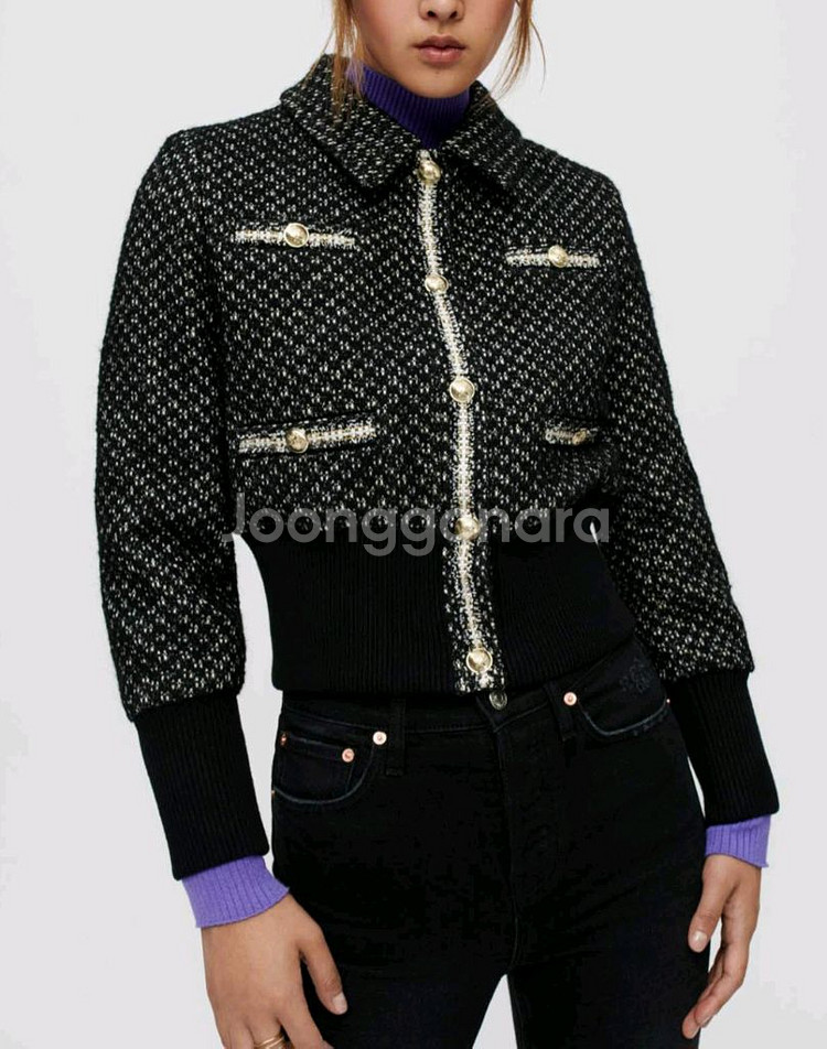 마쥬(maje) 트위드 블로피자켓(54size)--4