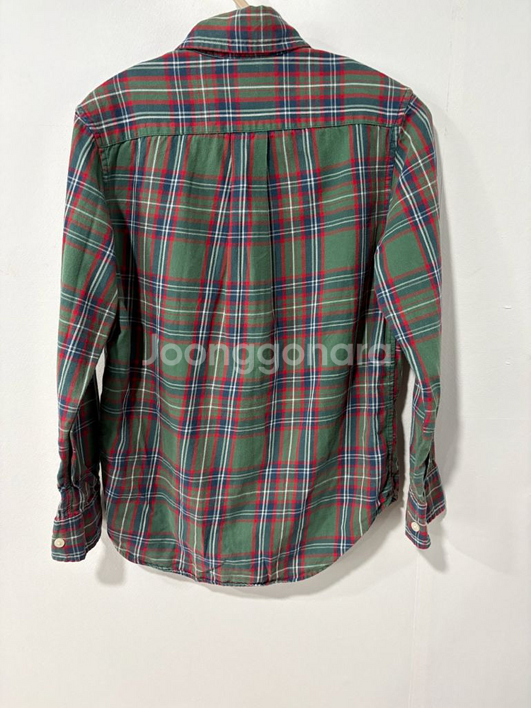 폴로 키즈 그린 체크 셔츠 S (8)--1