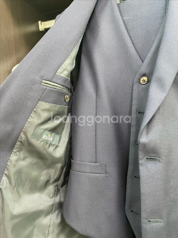 [판매] BON REDA원단 네이비 쓰리피스 수트 셋업--1