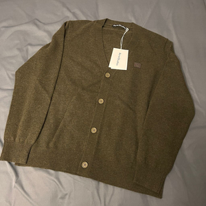 아크네스튜디오 이모지 페이스 울 가디건 카키 M, L 이미지