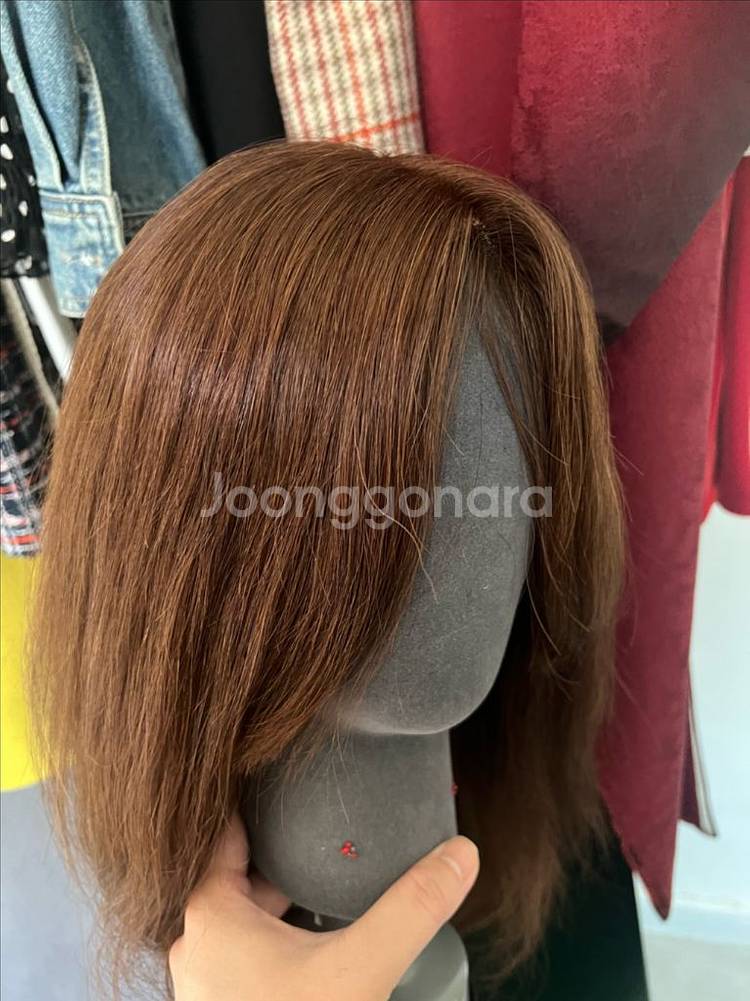 인모100프로(밝은갈색,펌머리)판매합니다--2