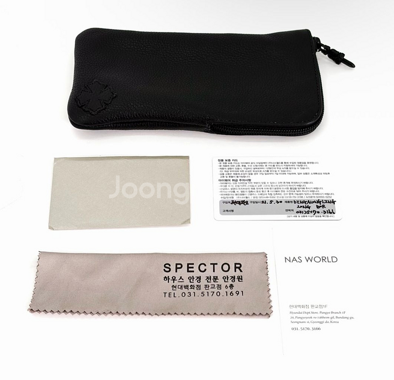 크롬하츠 딩가롱링롱 뿔테 안경 테 보르델로 레드 골드--9