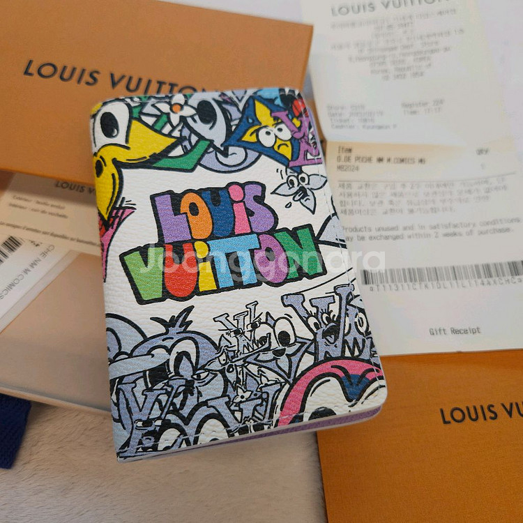 루이비통카드지갑 코믹스 한정판 보증서정품 새상품 m82--0
