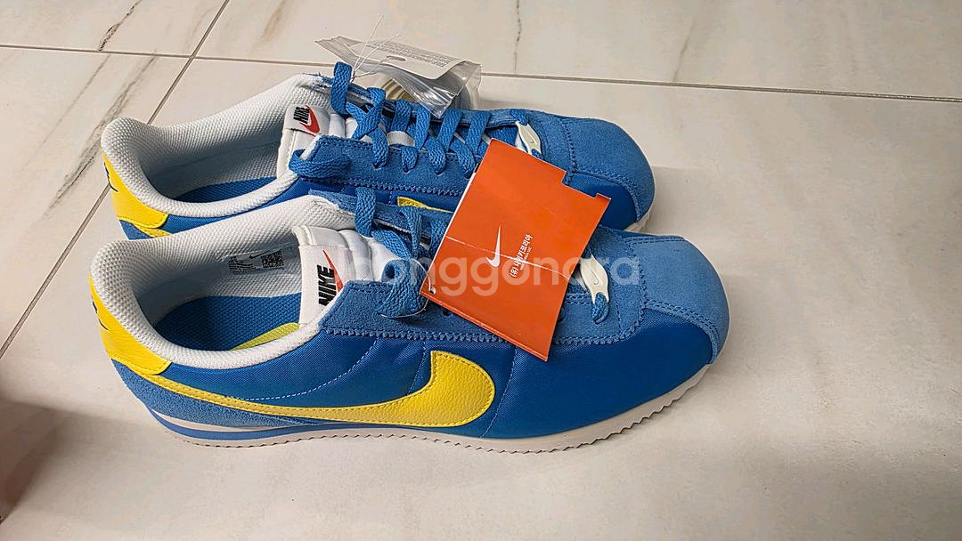 나이키 코르테즈 파랑/노랑 280mm 새상품--0