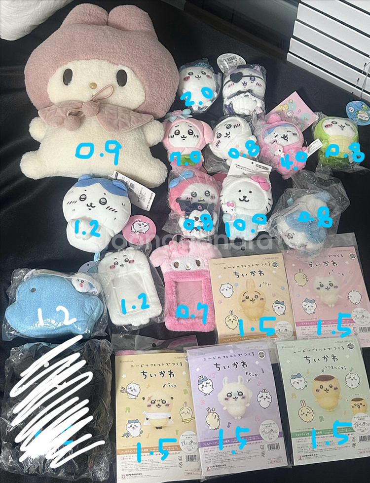 치이카와 하치와레 마이멜로디 랏코 양모펠트 인형포카홀더--0