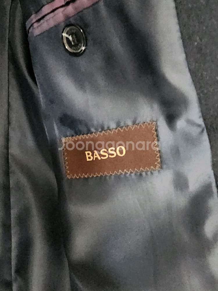 BASSO 바쏘 울 캐시미어 네이비 코트 100~105--1