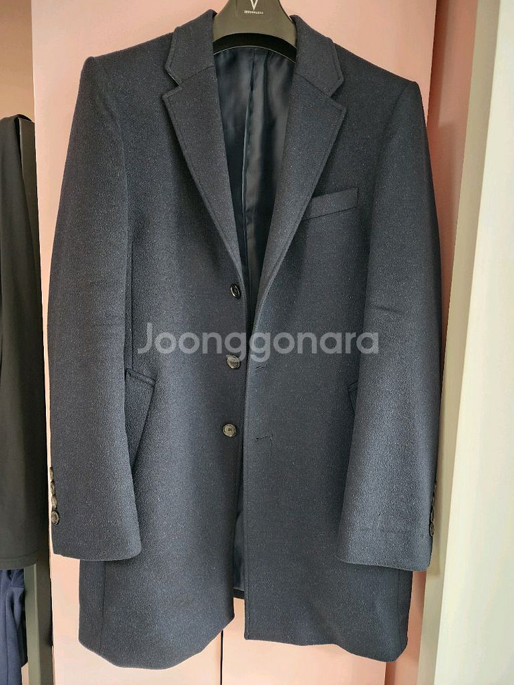 BASSO 바쏘 울 캐시미어 네이비 코트 100~105--0