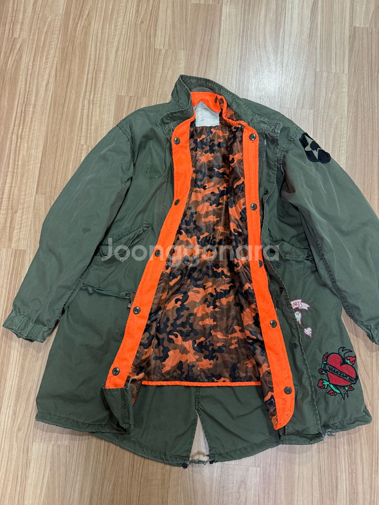 [S]미군 M-65 피쉬테일 개파카 자수 커스텀--8