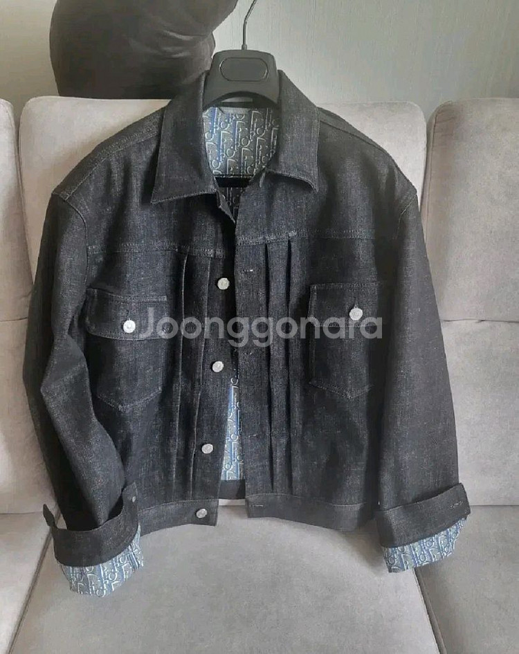 디올 오블리크 청자켓 데님 자켓 트러커 44사이즈--1
