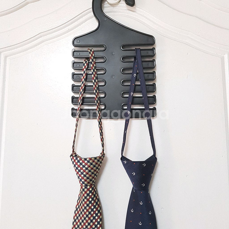 댄디 남성 자동 넥타이 슬림 폭7cm 네이비, 체크--3