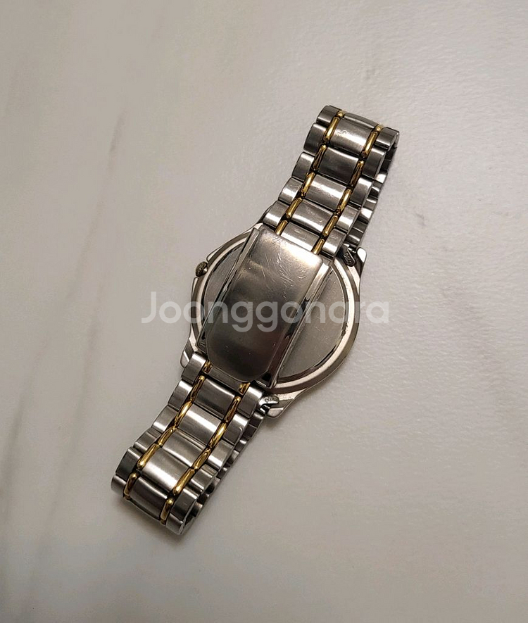 세이코 SEIKO 쿼츠 남성 콤비 가죽시계 남자 손목--7