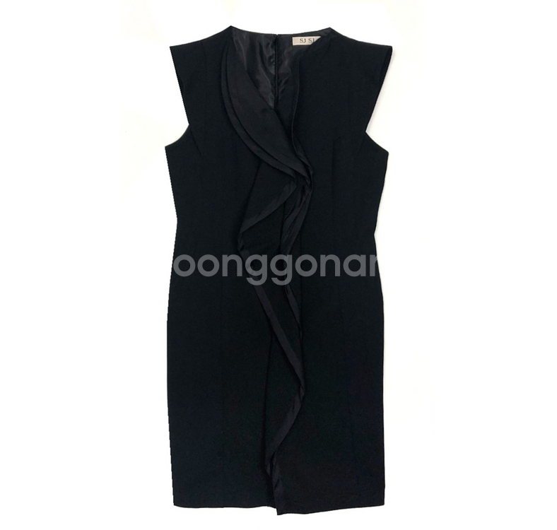 한섬 SJSJ 러플 원피스(55) 하객룩 오피스룩--0