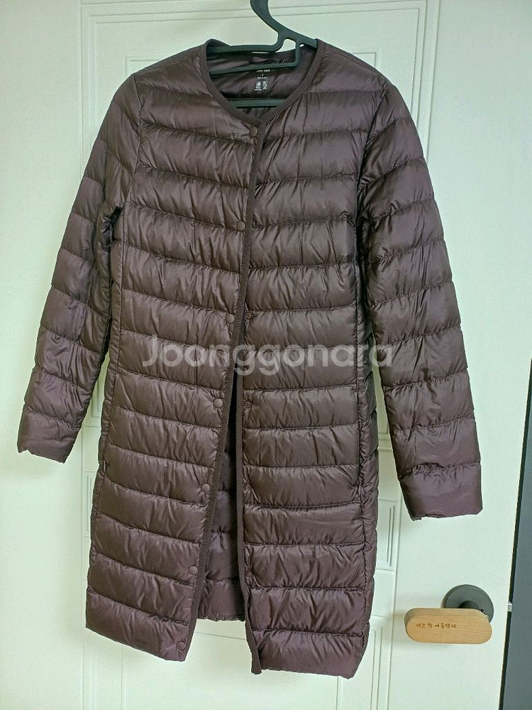 유니클로 경량 롱 다운패딩 S--0