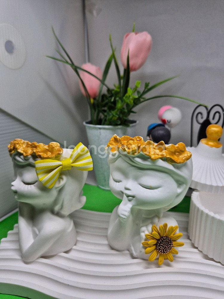 소녀2종 석고방향제 용기세트--2