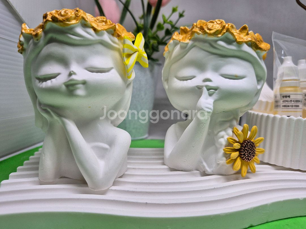 소녀2종 석고방향제 용기세트--0